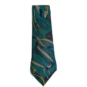 Vintage Generra Green Tie Belt and Paisley Design